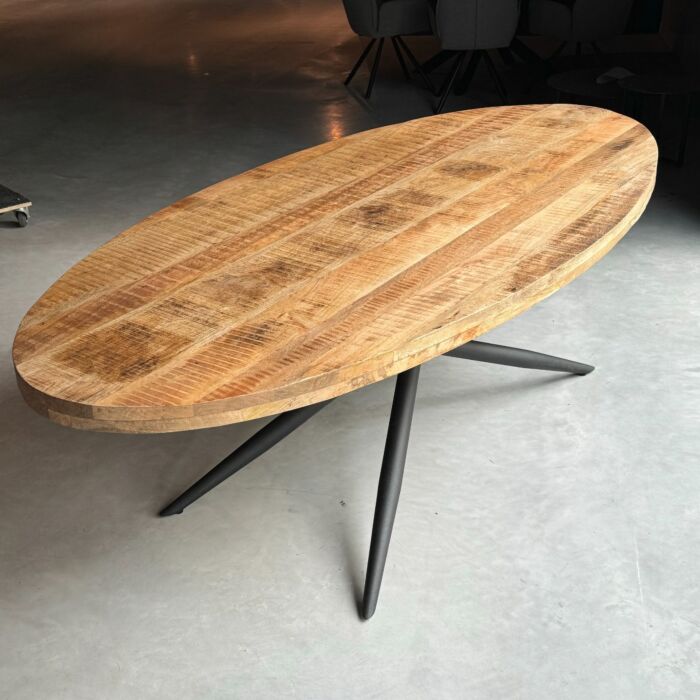 Eettafel Ovaal Mango 6 cm 240x110