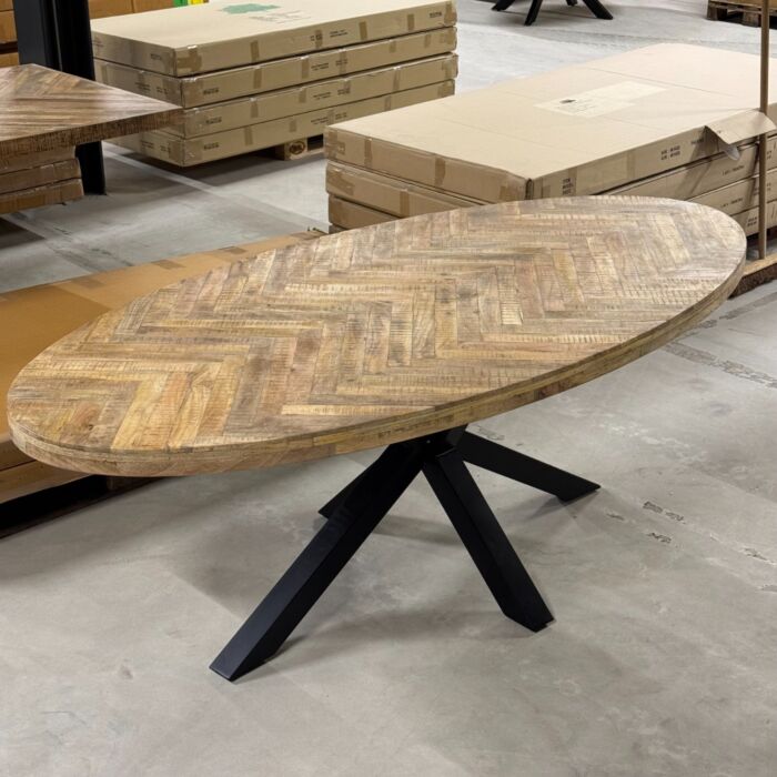 Visgraat Tafel Mango 220 x 105cm