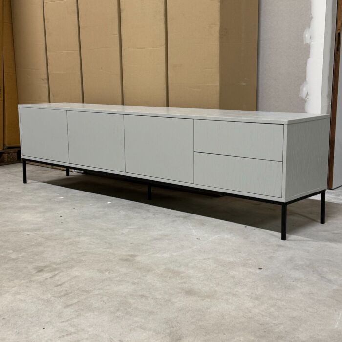 Tv Dressoir 240cm Luxury Hoog Grijs