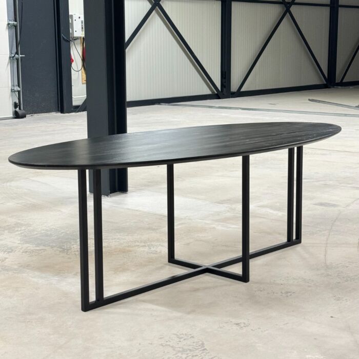 Ovale Tafel Zwart