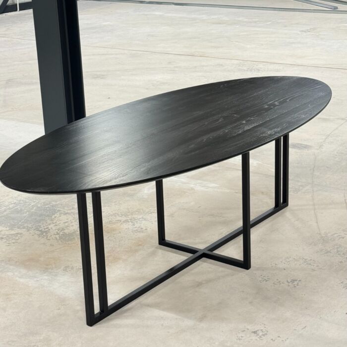 Ovale Tafel Zwart