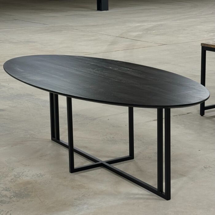 Ovale Tafel Zwart